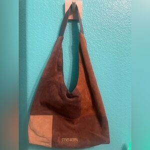 Steve Madden Brown Suede Hobo Shoulder Bag